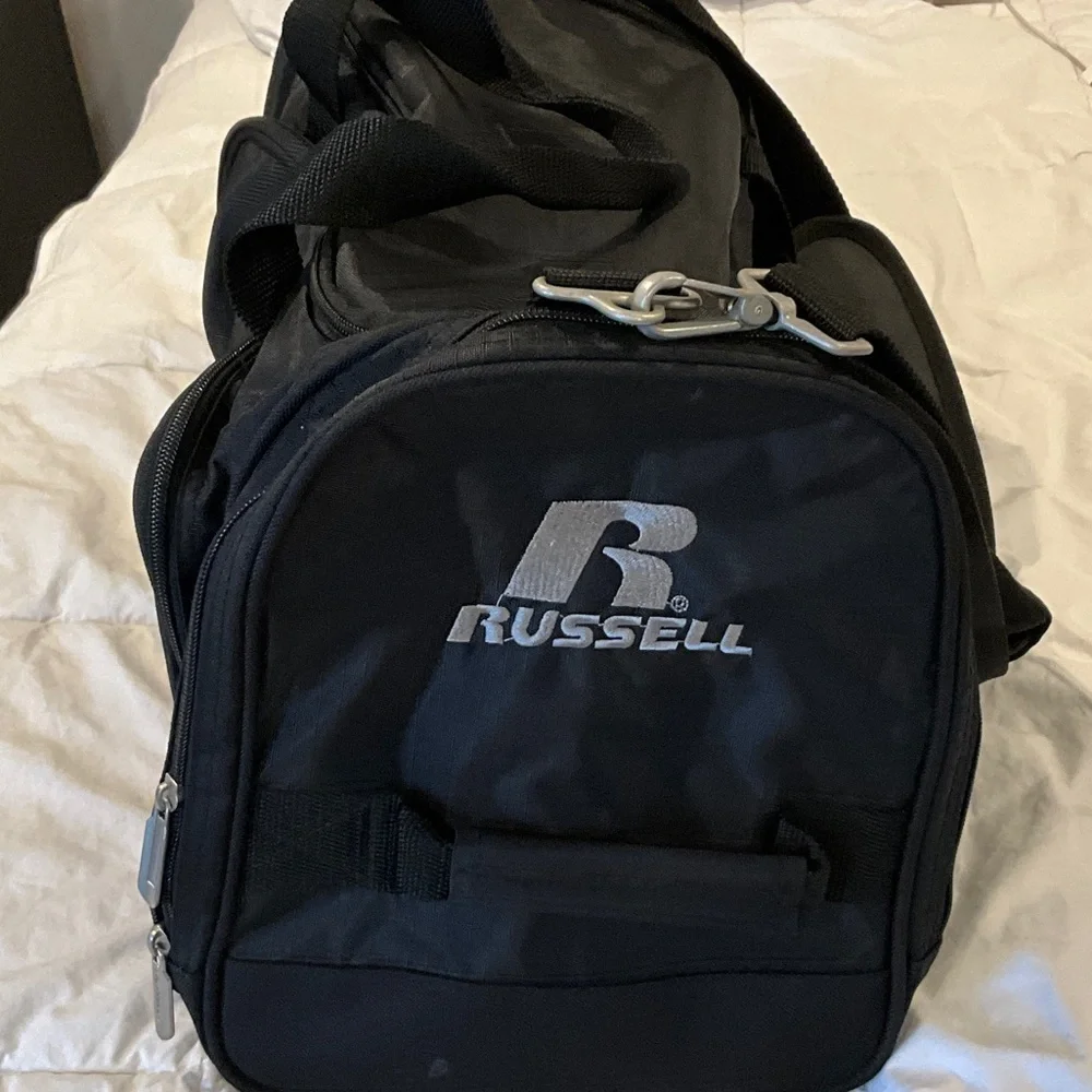 Russell Athletic Black and Red Duffel Bag